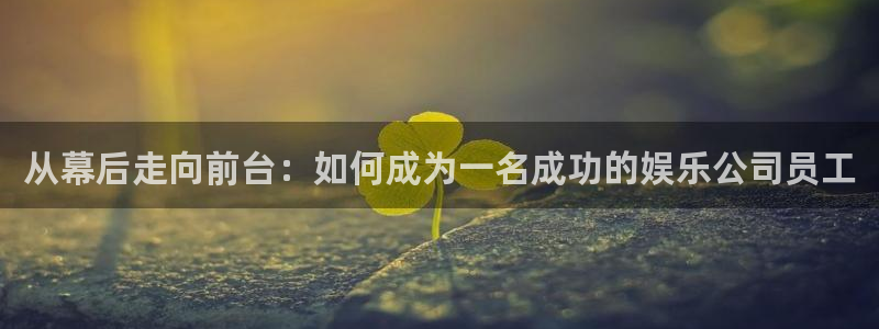 南宫星欧娱乐官网下载链接：从幕后走向前台：如何成为一名成功的娱乐公司员工